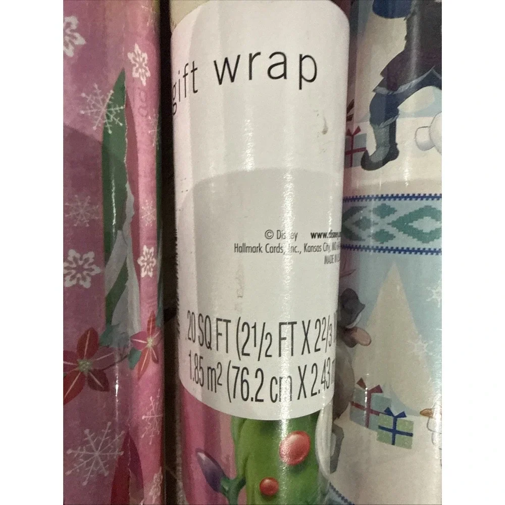 Disney Princess Frozen II Wrapping Paper 4 Roll Lot 80 Sq Ft Factory Sealed